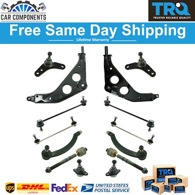 TRQ Lower Ball Joints Control Arms Tie Rods & Sway Bar Links Kit For 03-06 Mini