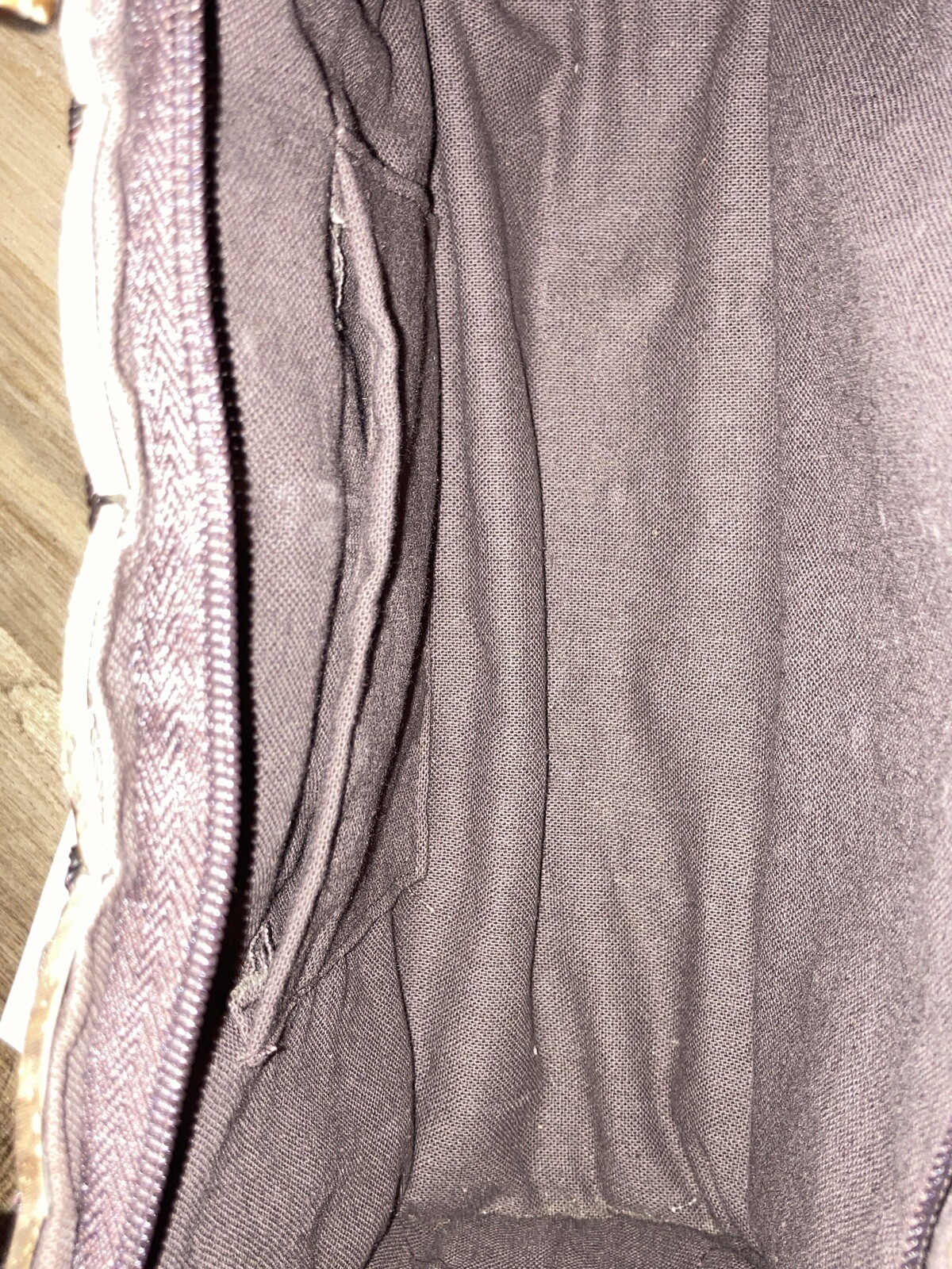 Handmade Coconut Shell Woven Patchwork Brown Zip … - image 8