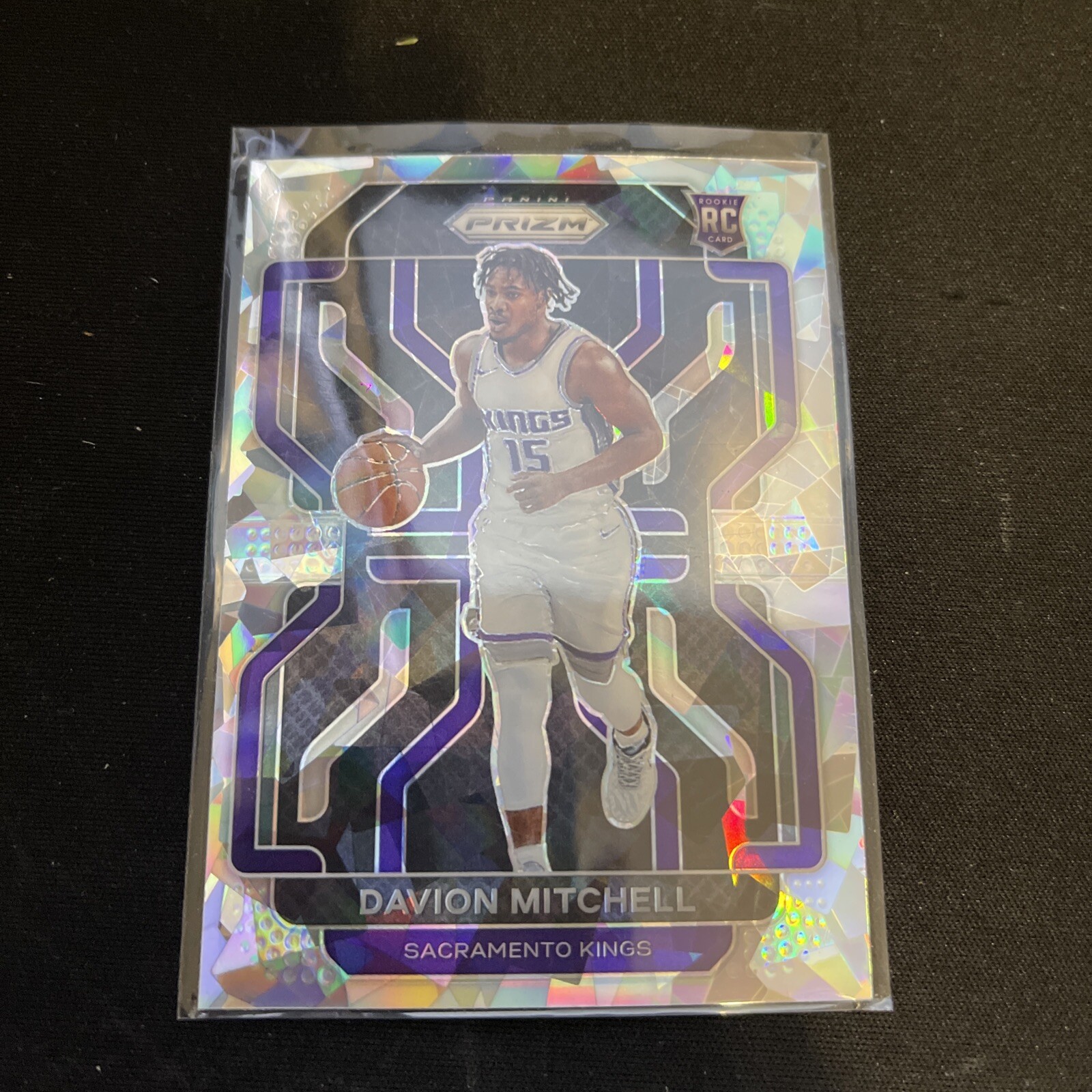 2021-22 Panini Prizm Davion Mitchell #312 SILVER CRACKED ICE Rookie Card RC