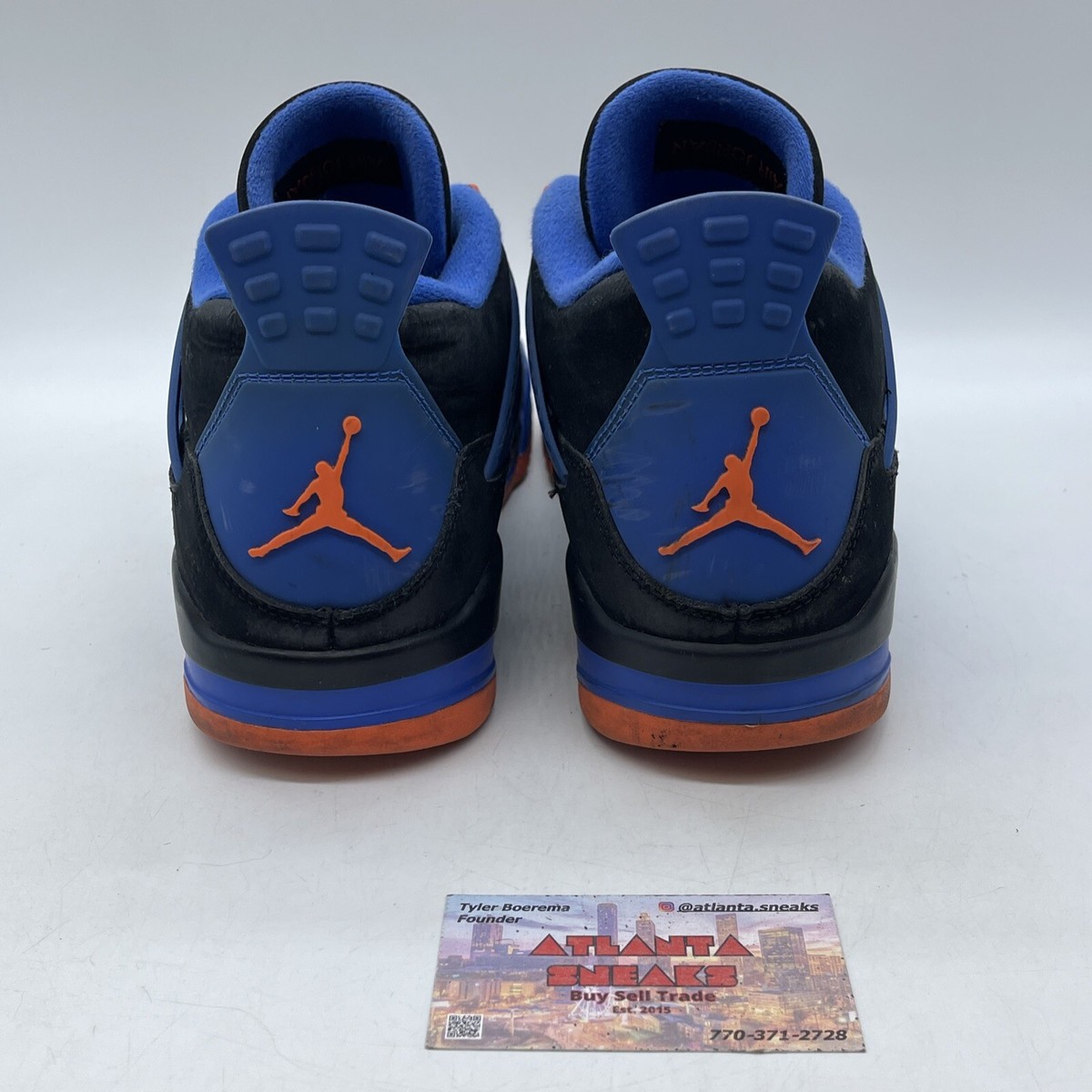 Size 12 - Air Jordan 4 Retro Cavs Orange Blue Black Suede Size 12 - Air Jordan 4 Retro Cavs Orange Blue Black Suede