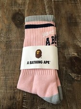A Bathing Ape Crew Socks Pink L