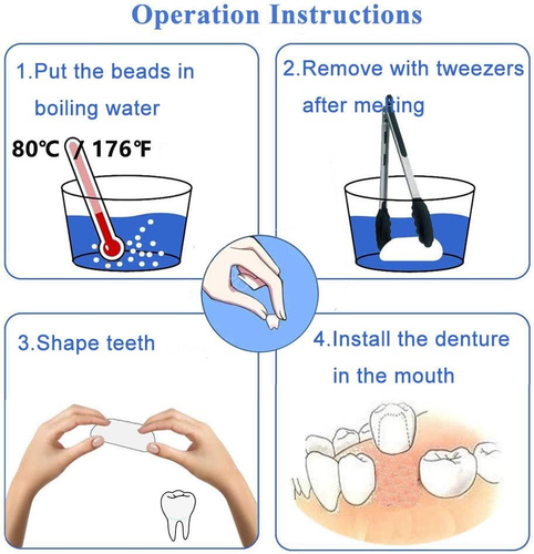 Kit de reparación de dientes para rellenar los dientes faltantes, rotos y huecos - Picture 5 of 12