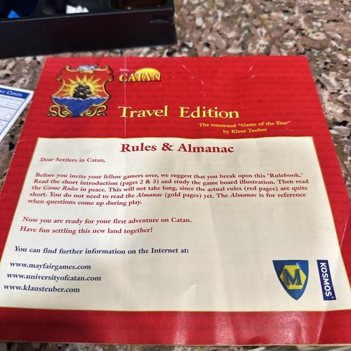 The Settlers of Catan Travel Edition Game #3101 Mayfair Games 95% COMPLETE EUC - Picture 5 of 11