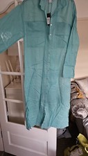Shirt Dress Long Mint Green  Size 10 to 12 New With Tags 