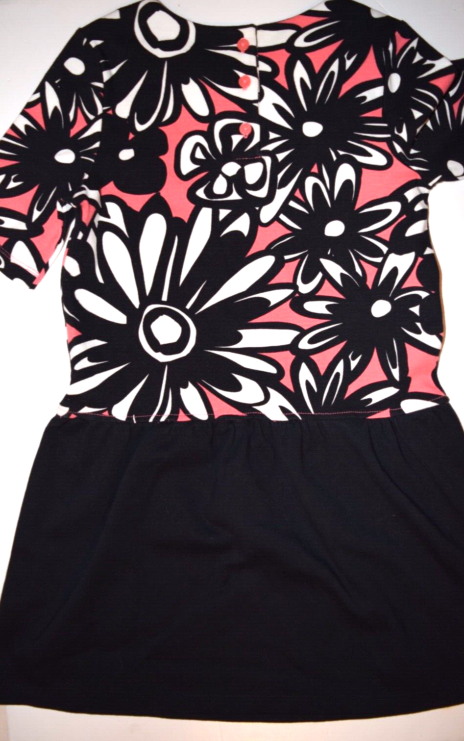 NWT GYMBOREE GIRLS KITTY IN PINK BLACK DAISY PRINT SHORT SLEEVE DRESS ...