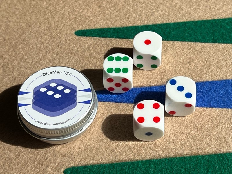 TWO Pair (4pc) LUCKY Backgammon Precision Dice - 16mm (5/8in) -Get Lucky Today!
