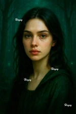 Mystical Forest Girl, Printable Wall Art, Downloadable Art Print, Art Print File