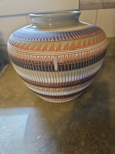 KOKOPELLI NAVAJO POTTERY VASE JAR F BEGAY - Picture 5 of 6