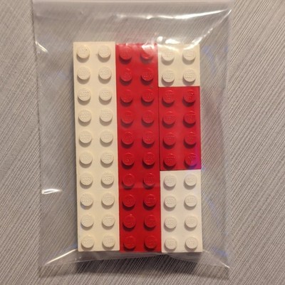 Rare Vintage LEGO Pat. Pend. White & Red Bricks & Blocks Bulk Lot Plastic Pieces