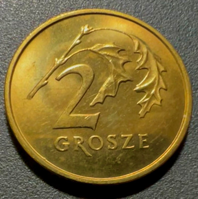 POLaND - Brass Coin 2 Grosze 1999 - Third Polish Republic *UNC
