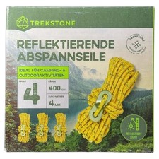 4x Reflektierende ABSPANNSEILE &Oslash; 4mm ca. 4 m Spannschnur Seilspanner Zeltschnur