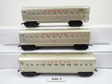 Vintage 1952 Marx O Gauge Lithographed Santa Fe El Capitan Passenger Car Set