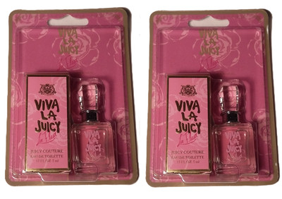 2 VIVA LA FLEUR by Juicy Couture EDT SPLASH Miniatures .17oz each *NEW ON CARDS*
