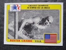 1983 Topps Greatest Olympians #99 Buster Crabbe USA Swimming Olympics Card