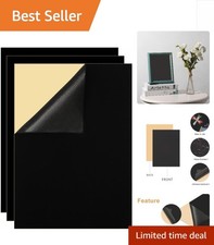 Luxurious Black Self-Adhesive Felt Sheets - 3-Pack A4 Size for Endless Crafting