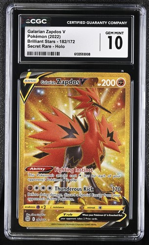 Galarian Zapdos V graded CGC 10 for sale on eBay