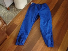 Mens Columbia Royal Blue Lined Full Zip Rain Pants Size Large Unisex