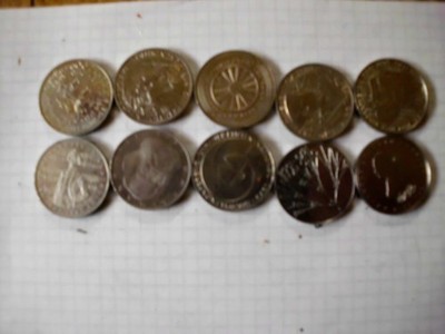 10 pcs 5 dm coins