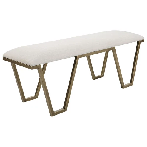 Uttermost Farrah Geometric Bench - Picture 3 of 4