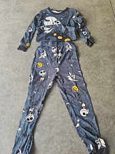 Disney Jack Skellington Boys 2pc Pajama Set Size 8 Gray Flame Resistant