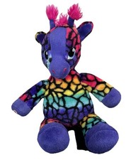 Build-A-Bear Wild Style Rainbow Multi-Color Giraffe Stuffed Animal 19  Purple