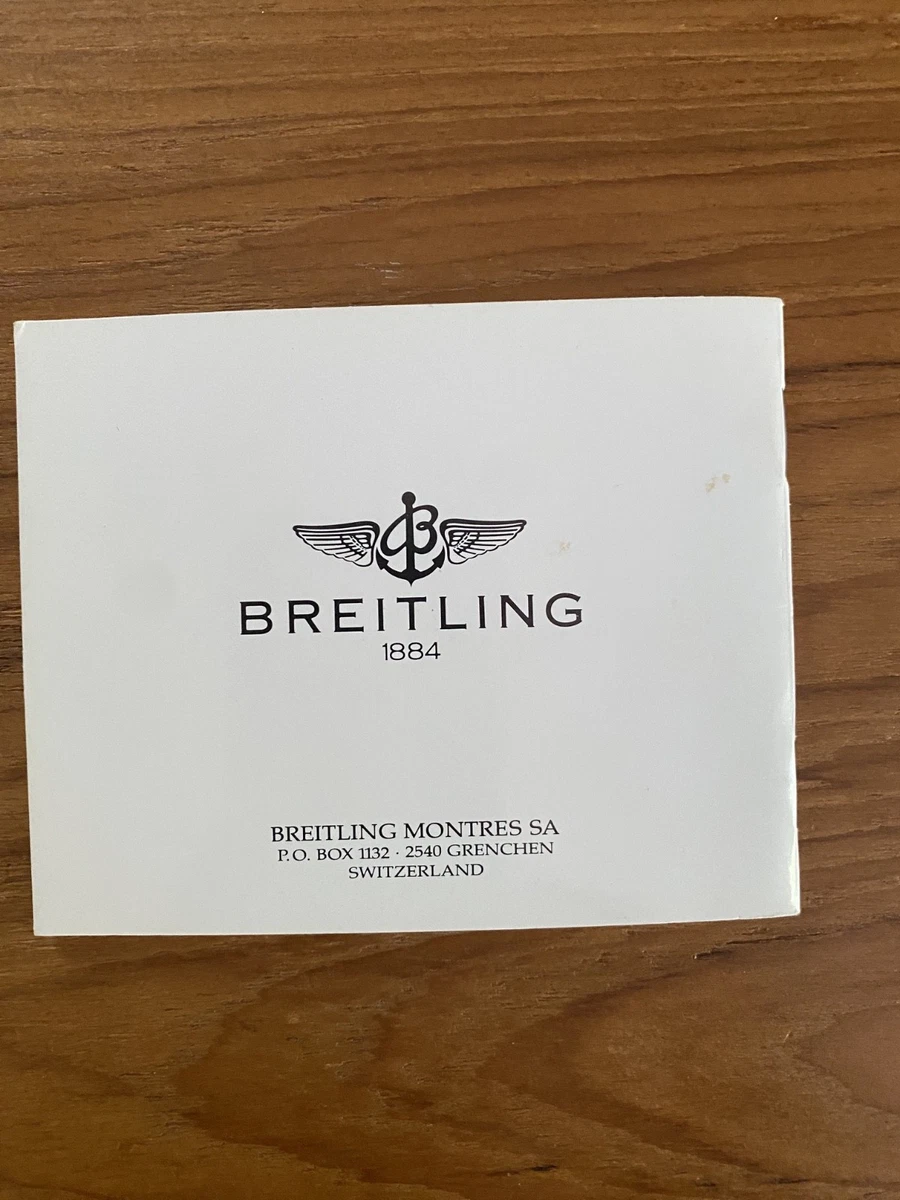 Breitling Booklet instrucciones descripción - Chrono Sextant