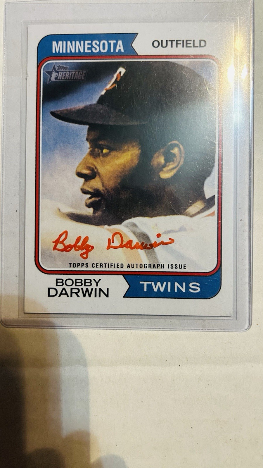 2023 Topps Heritage Real One Auto Bobby Darwin #ROA-BDN Special Ed Red Ink 18/74