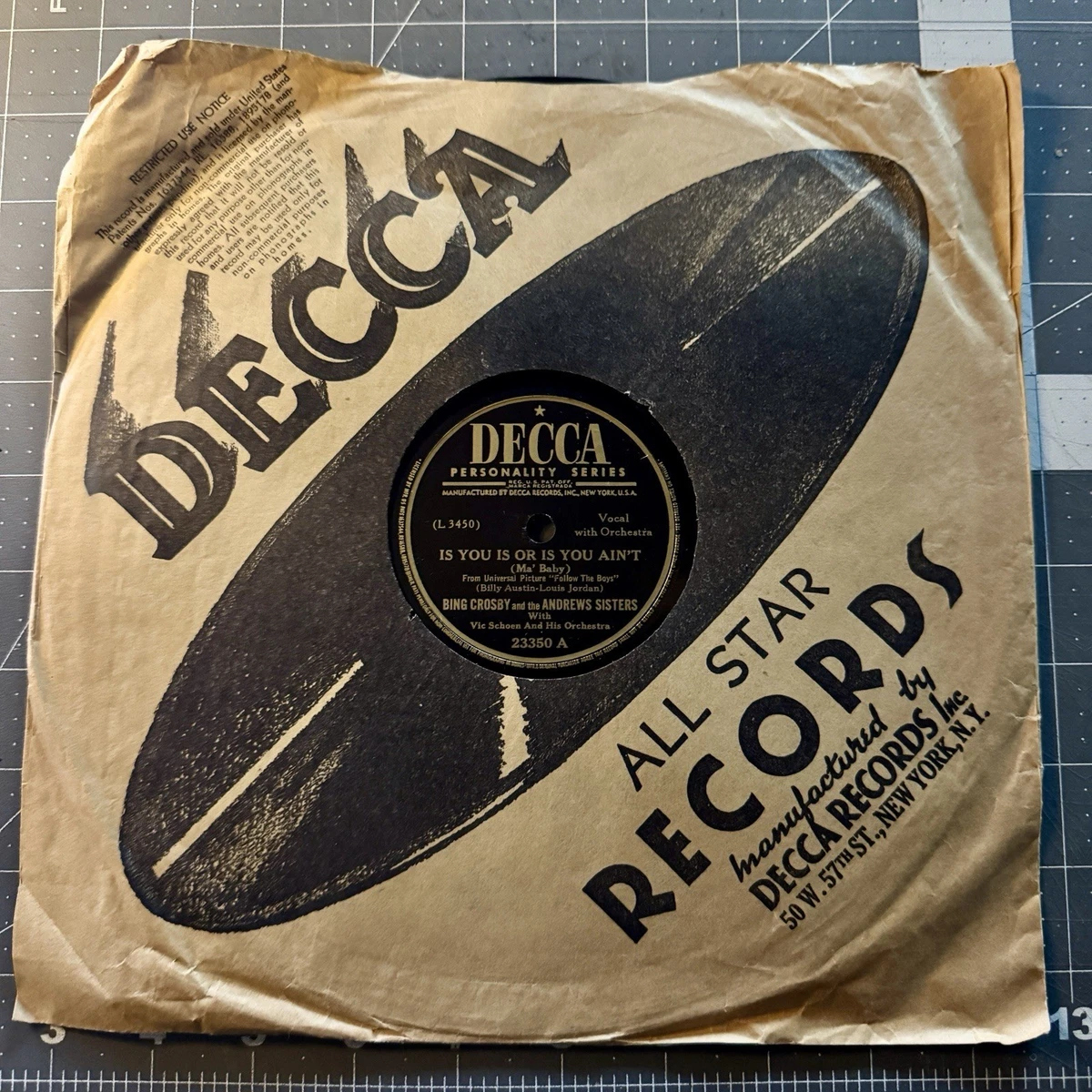 Bing Crosby Single Vinyl Records Jazz for sale | eBay