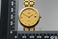 【Near MINT】 Longines L161.4 161 6980 31mm Gold Dial Date Quartz Mens Watch JAPAN 10