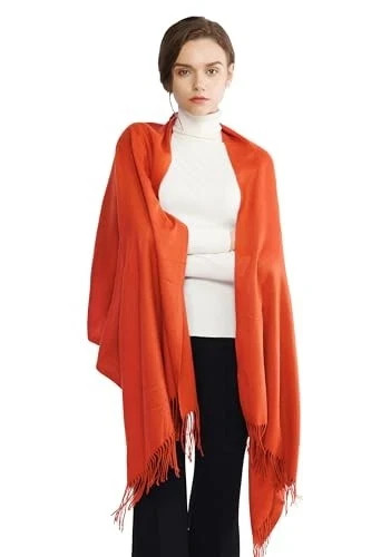  Women's Scarf Pashmina Shawls and Wraps for Evening Dress Burnt Orange