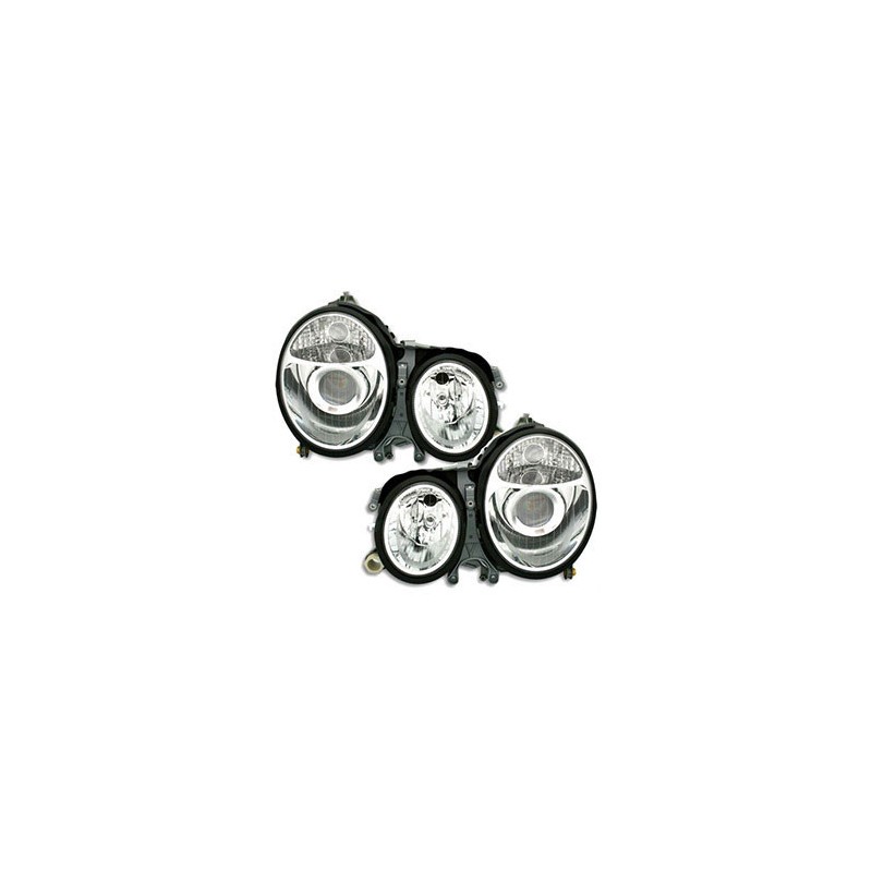 Optiques de phare Mercedes Classe E W210 S210 break berline 1999-2002 chrome