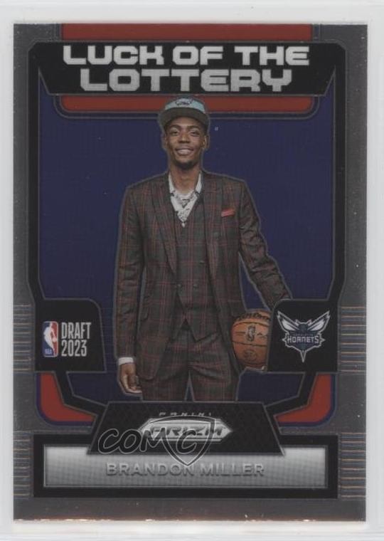 2023-24 Panini Prizm Luck of the Lottery Brandon Miller #13 Rookie RC 15ts