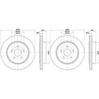 2X Hella Bremsscheiben 350Mm Hinten Passend FüR Jeep Grand 55698PRO