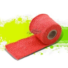 5FT/60"L 2"W HEADER/MANIFOLD/EXHAUST TURBO PIPE PIPING RED HEAT WRAP TAPE