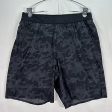 Ten Thousand Interval Shorts Mens Large Black Camo Lined Training Athletic Gym