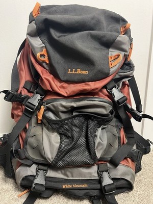L.L. Bean White Mountain Hiking Camping Backpack Red/Orange Internal Frame Hydro