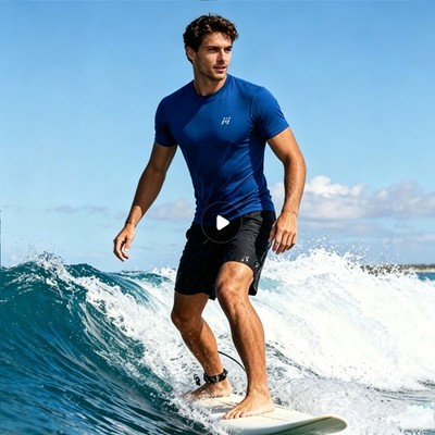 Herren Badehemden Rash Guard UPF 50+ UV Sonnenschutz Kompression T-Shirt