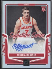 Nikola Durisic RC Rookie 2024-25 Donruss Signature SS-NDJ Auto Atlanta Hawks
