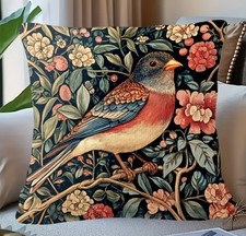 Classic William Morris Style Botanical Cushion Cover 45X45cm Soft Touch New