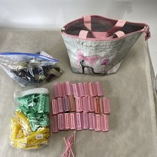 Plastic Snap-over Hair Curlers Rollers Pink Yellow Green Snap Wire Pins Clips 50