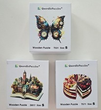 Wooden Puzzles S Lot Of 3 High Quality Puzzles Irregular Shapes Thick Wood