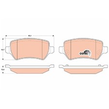 TRW Bremsbelag-Satz Bremsklötze hinten 1605128 95507655 | 705101