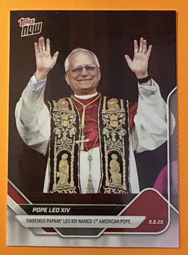 2025 Topps Now Print Run 133,535 #Pope-1 Pope Leo XIV