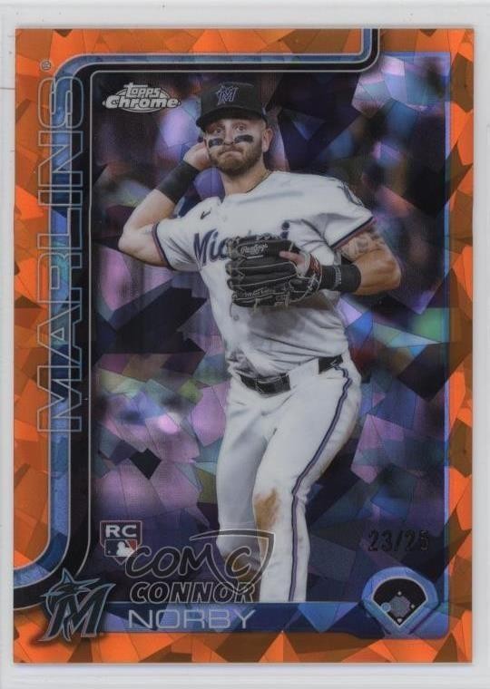 2025 Topps Chrome Sapphire Edition Orange 23/25 Connor Norby #199 0rd2