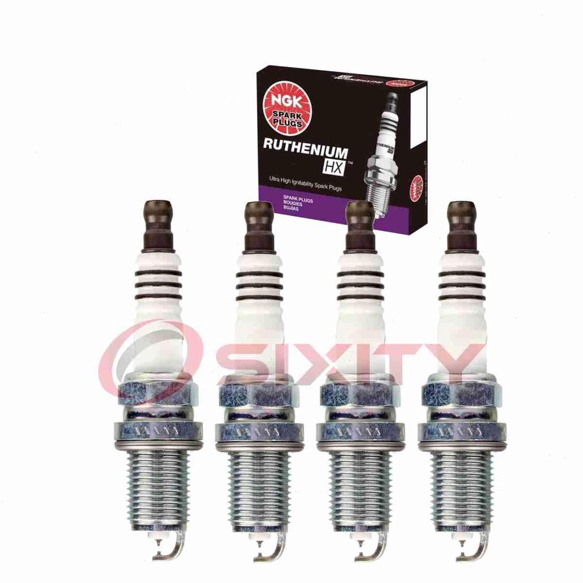 4 pcs NGK Ruthenium HX Spark Plugs for 1997-2001 Acura Integra 1.8L L4 - xq