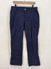 Duluth Flex Dry on the Fly Convertible Bootcut Pants Womens 12 Blue Stretch Camp
