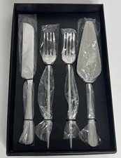 4pc Stainless Steel Wedding Cake Knife, Server And 2 Forks