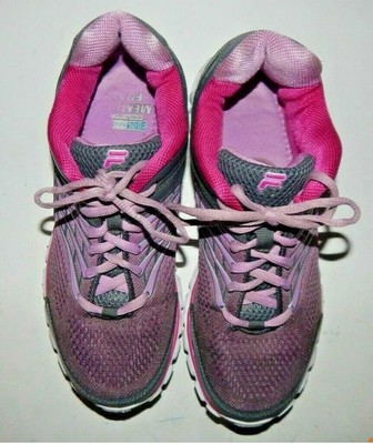 FILA Cool Max Memory Foam Womens Purple/Gray/Pink Running Shoes Size 9