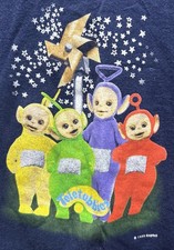 Youth Vintage 1999 Ragdoll Teletubbies 2 Sided Graphic T Shirt Size 7 C8