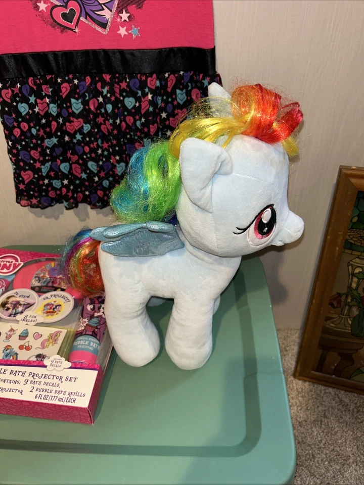My Little Pony pink & black Dress ,bubble bath set.& plush toy M 7-8 - Image 4 of 4